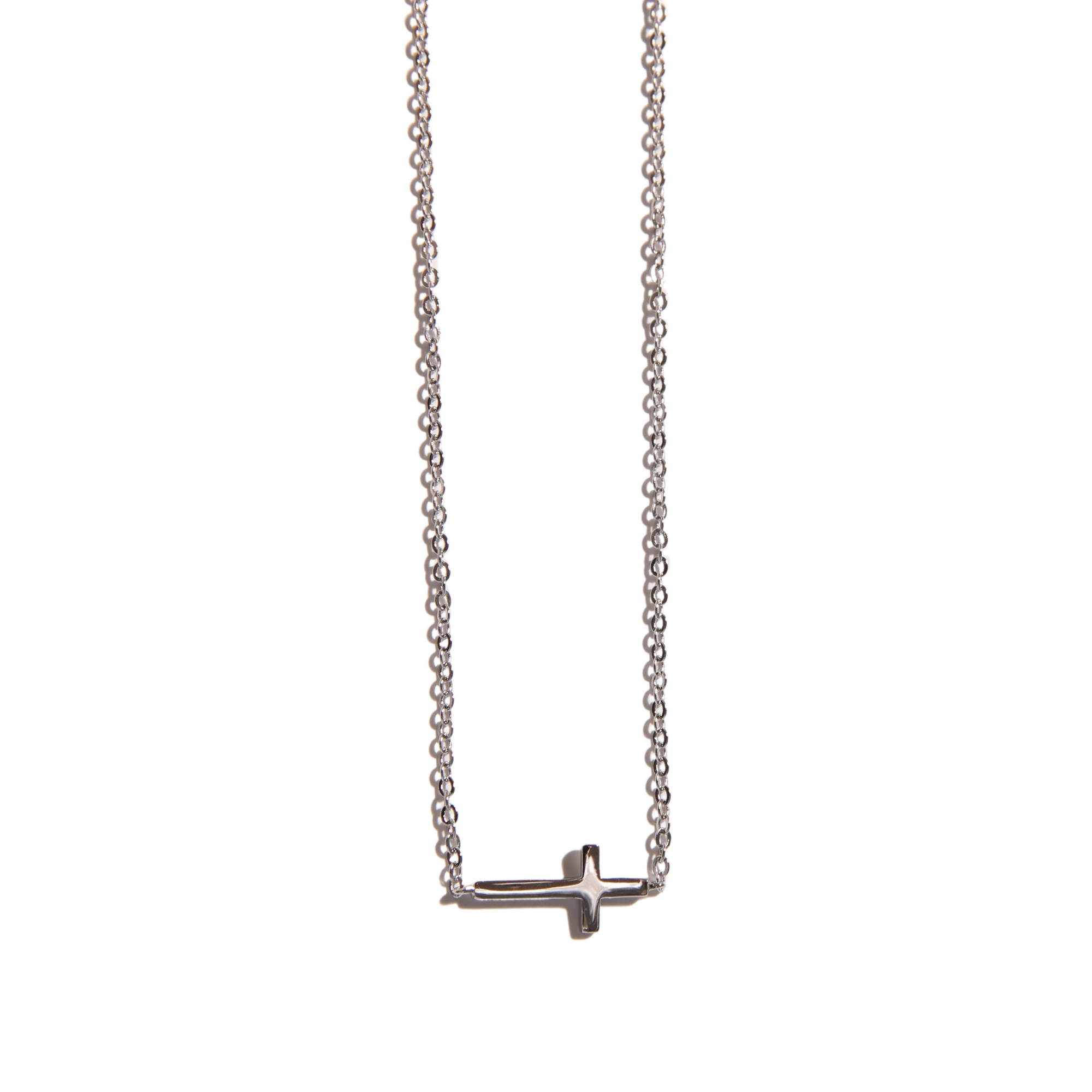 Cute As Can Be 925 Sterling Silver Mini Cross Necklace