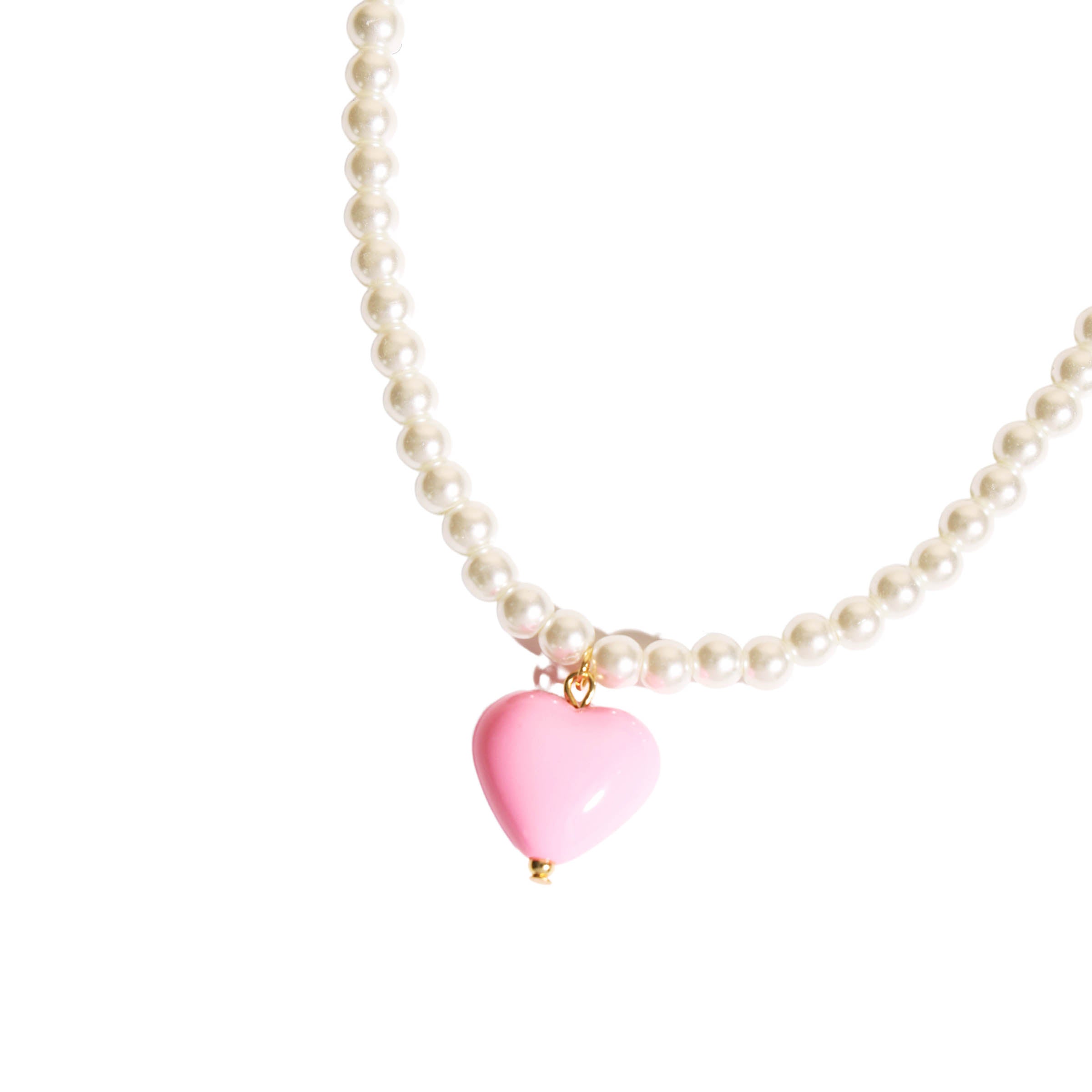 Pearl's Are A Girls Best Friend Heart Necklace