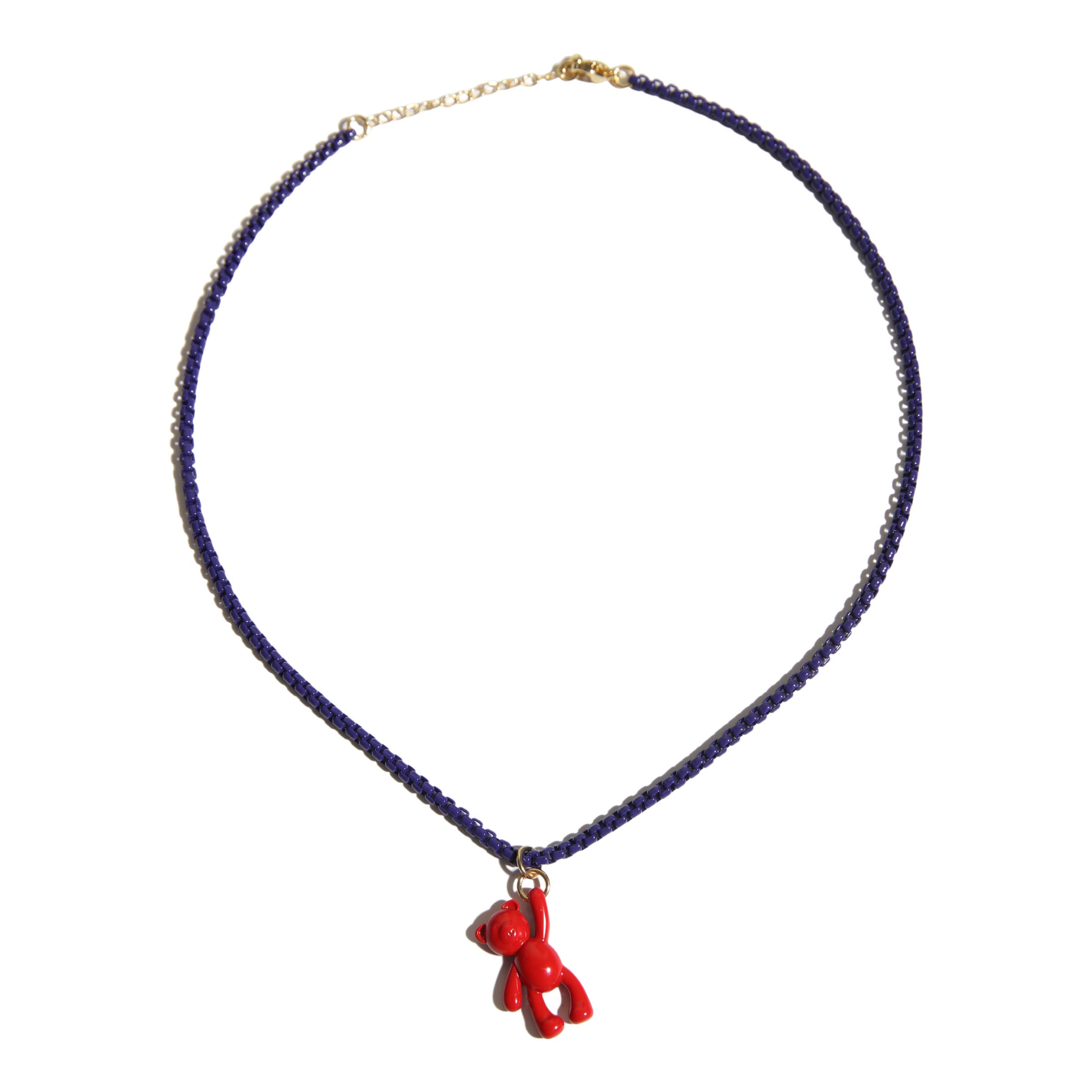 Happiness is BEARy Cool Y2K Teddy Bear Necklace
