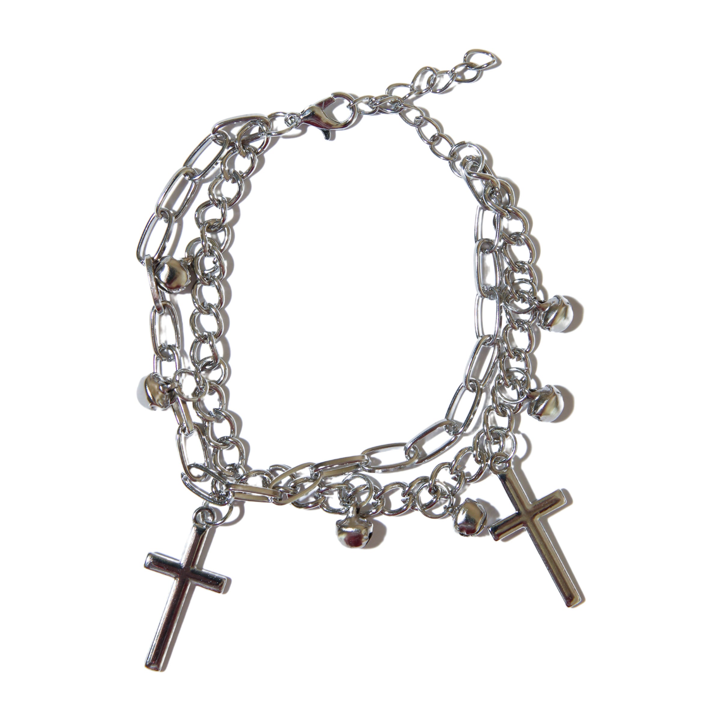 You're Charming Cross and Bells Silver Charm Bracelet