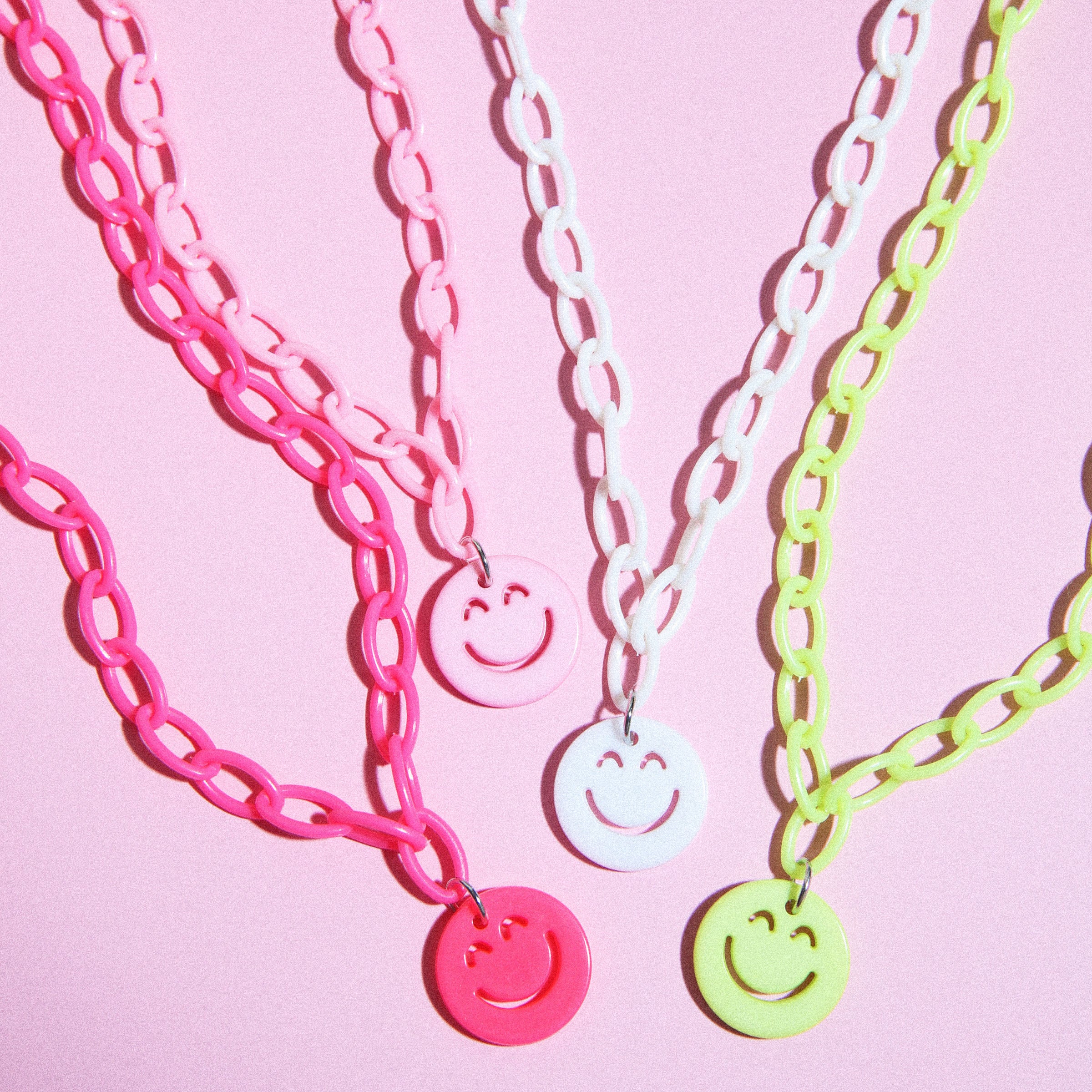 Happy As Can Be Smiley Face Chain Necklace