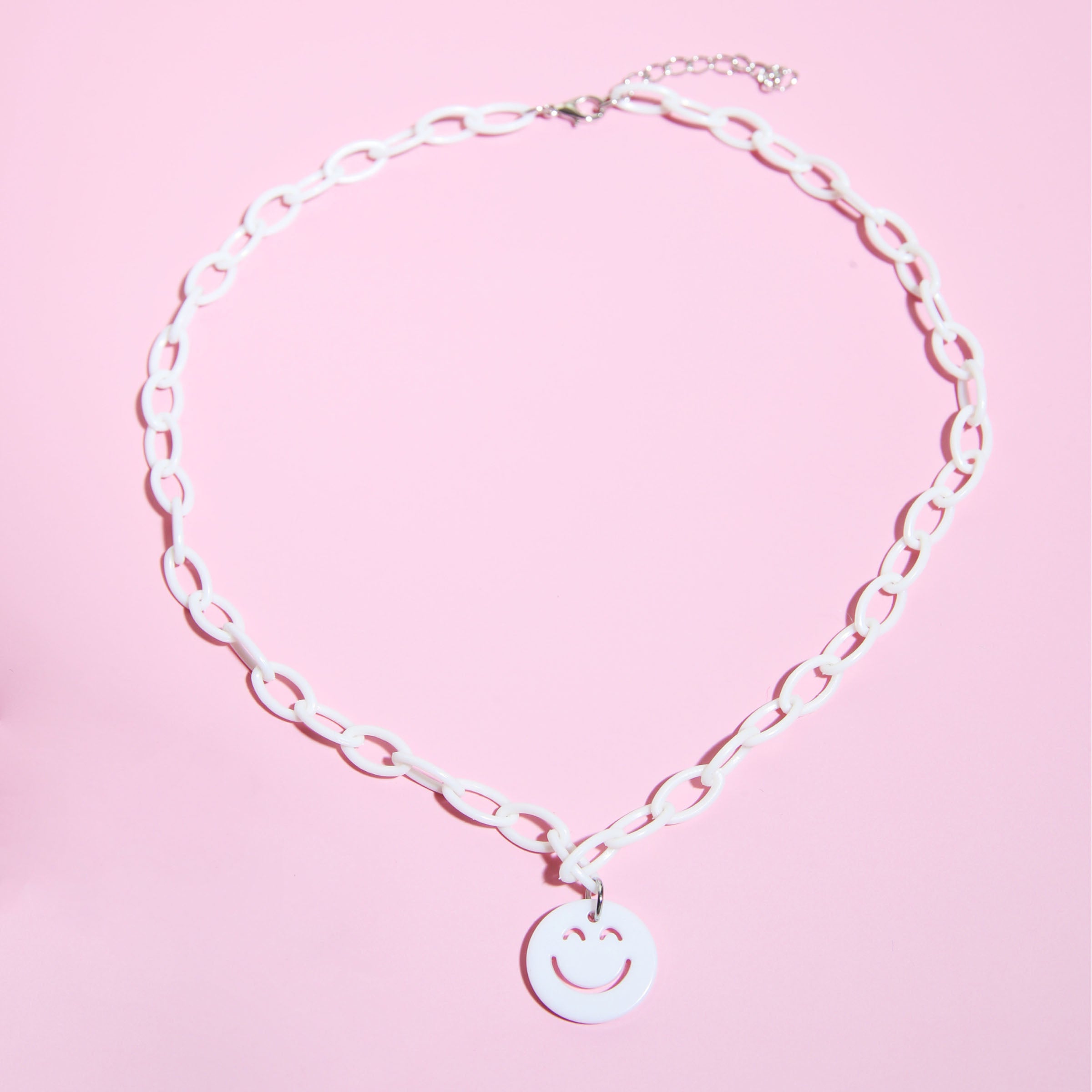 Happy As Can Be Smiley Face Chain Necklace